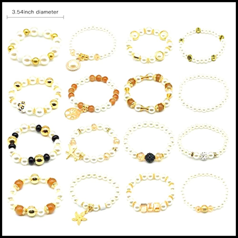 Stretch Stackable Bracelet Set Bohemian Charm Bea… - image 2